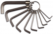 CHIAVI ESAGON.MASCHIO IN SERIE MAURER 10PZ C/ANELLO - CF. BLISTER