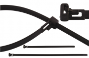 FASCETTE CABLAGGIO APRIBILI NERA 200X7,6 MAURER CF.100PZ - CF. BUSTA