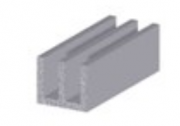 PROFILO ALLUMINIO "CANALINO DOPPIA U" 16X12MM 2MT ARGENTO  (1030)
