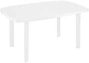TAVOLO RESINA BIANCO RETTANG. "ULISSE" 137X85X72H CM