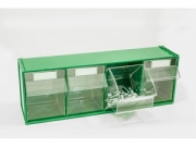 Vipa CASSETTIERA COMPONIBILE FOX 104 VERDE 4 cassetti mm. 600x177x206 h