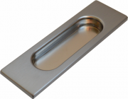 MANIGLIA INCASSO RETTANG. CROMO SATINATA SENZA FORI 123X37MM