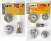 SPAZZOLE ACCIAIO MAURER SET 3 PZ - CF. IN BLISTER