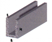 PROFILO ALLUMINIO "CANALINO U" 10X10MM 2MT ARGENTO LUCIDO (1012/93)