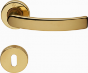 MANIGLIA C/ROSETTA OTTONE LUCIDO "IDEA"