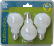 LAMPADA LED TUTTOVETRO BEGHELLI CF.3PZ GOCCIA E27 8W L.BIANCA (4000K)