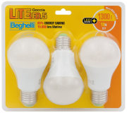 LAMPADA LED CF.3PZ GOCCIA E27 13W 3000K "BEGHELLI LITE LED 58042"