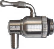 RUBINETTO C/GHIERA PER FUSTINO OLIO 15-30-50LT ACCIAIO INOX AISI304(931)