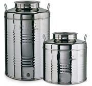 FUSTINO X OLIO "GRAFFATO" 30LT ACCIAIO INOX 18/10 SENZA RUBINETTO