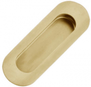 MANIGLIA INCASSO OVALE ORO SENZA FORI 125X38MM