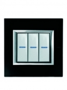 Placca 3P in vetro nero notte: l'accessorio perfetto per un tocco di eleganza ed efficienza nella tua casa - scopri la linea Axolute!