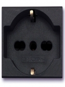 Presa Unel Bipasso 2P T 10/16A Noir: l'accessorio essenziale per l'elettricità domestica su misura per te