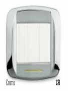 Placca Banquise Press 3M: elegante e resistente in cromo, perfetta per il tuo bagno!