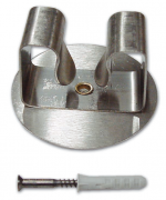 PORTASCOPA ADESIVO INOX - CF. BLISTER 1PZ