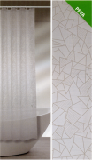 TENDA DOCCIA VINILE 240X200CM MOSAICO BIANCO