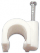 SUPPORTO CAVO NYLON  5MM BIANCO (100 PZ) - CF. SCATOLA