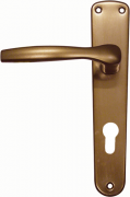 MANIGLIA C/PLACCA F.YALE ANODIZZATA BRONZO