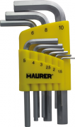 CHIAVI ESAGON.MASCHIO IN SERIE MAURER  9PZ - CF. BLISTER