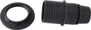PORTALAMPADA FILETTO PARZ.+GHIERA E14 NERO MAURER - CF. IN BLISTER