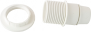 PORTALAMPADA FILETTO PARZ.+GHIERA E14 BIANCO MAURER - CF. IN BLISTER