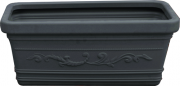 VASO RETTANGOLARE MAXI FESTONATO "ANTRACITE" 100X45X41HCM