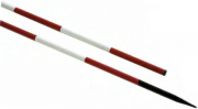 PALINA SEGNALETICA TONDA IN FERRO 160CM BIANCO/ROSSA